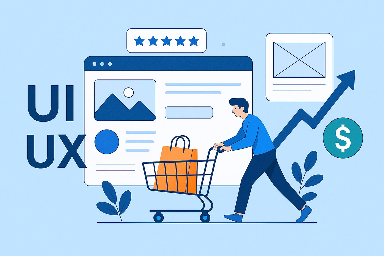 تأثیر طراحی UI/UX بر افزایش فروش کالای شما